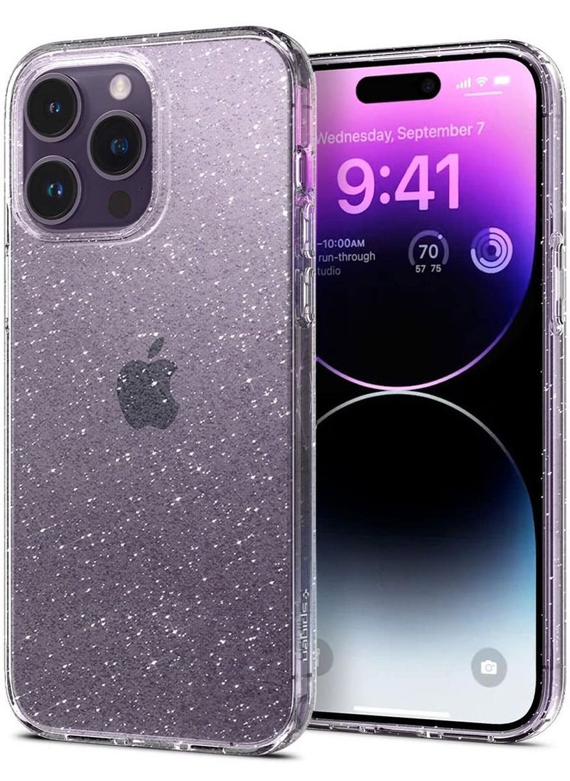 Spigen - Liquid Crystal Glitter iPhone 14 Pro Max Case Cover- Crystal Quartz - Image 1
