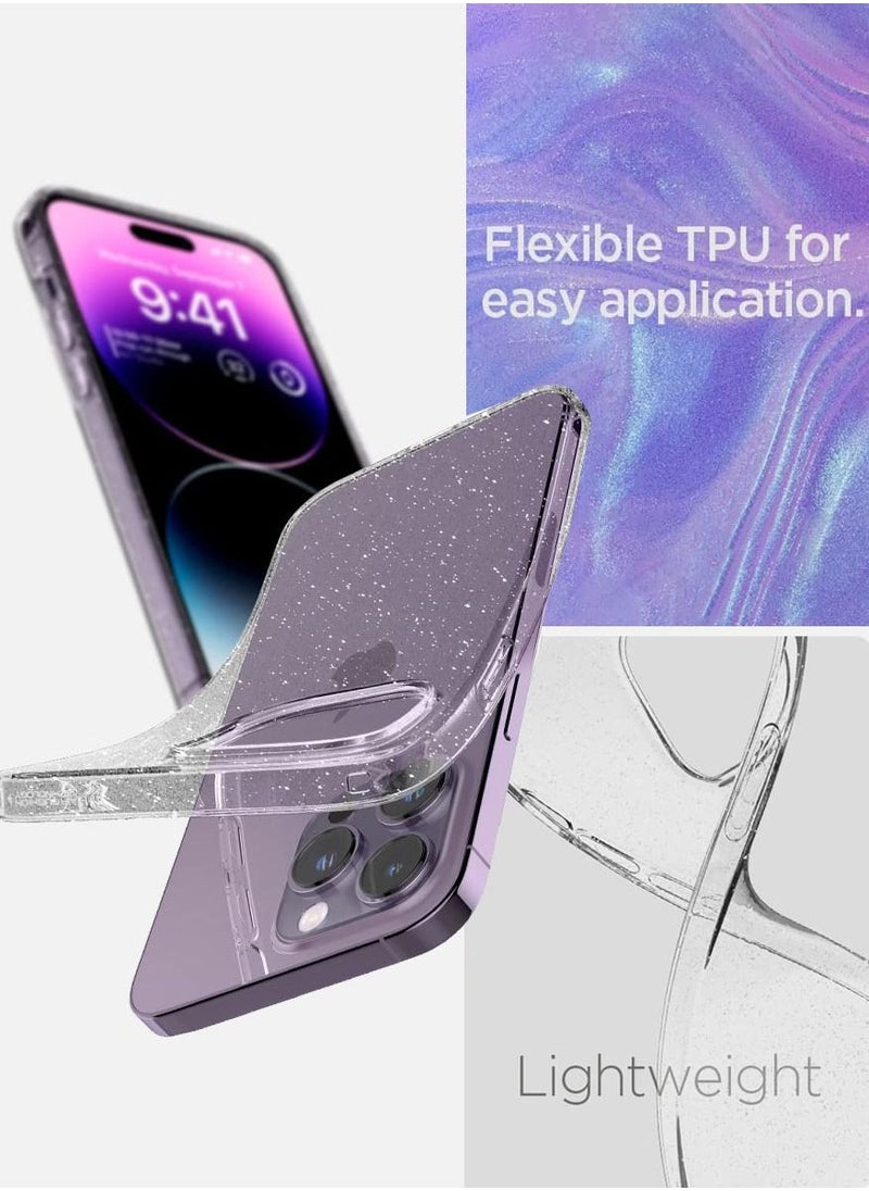 Spigen - Liquid Crystal Glitter iPhone 14 Pro Max Case Cover- Crystal Quartz - Image 1