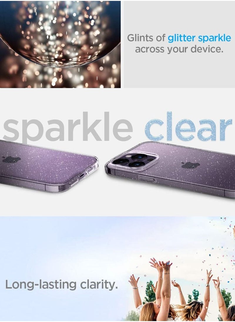 Spigen - Liquid Crystal Glitter iPhone 14 Pro Max Case Cover- Crystal Quartz - Image 1