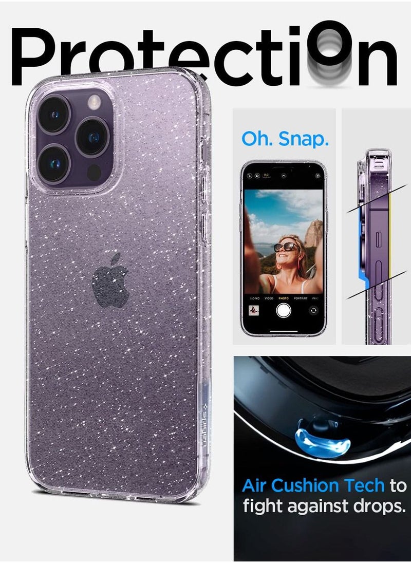 Spigen - Liquid Crystal Glitter iPhone 14 Pro Max Case Cover- Crystal Quartz - Image 1