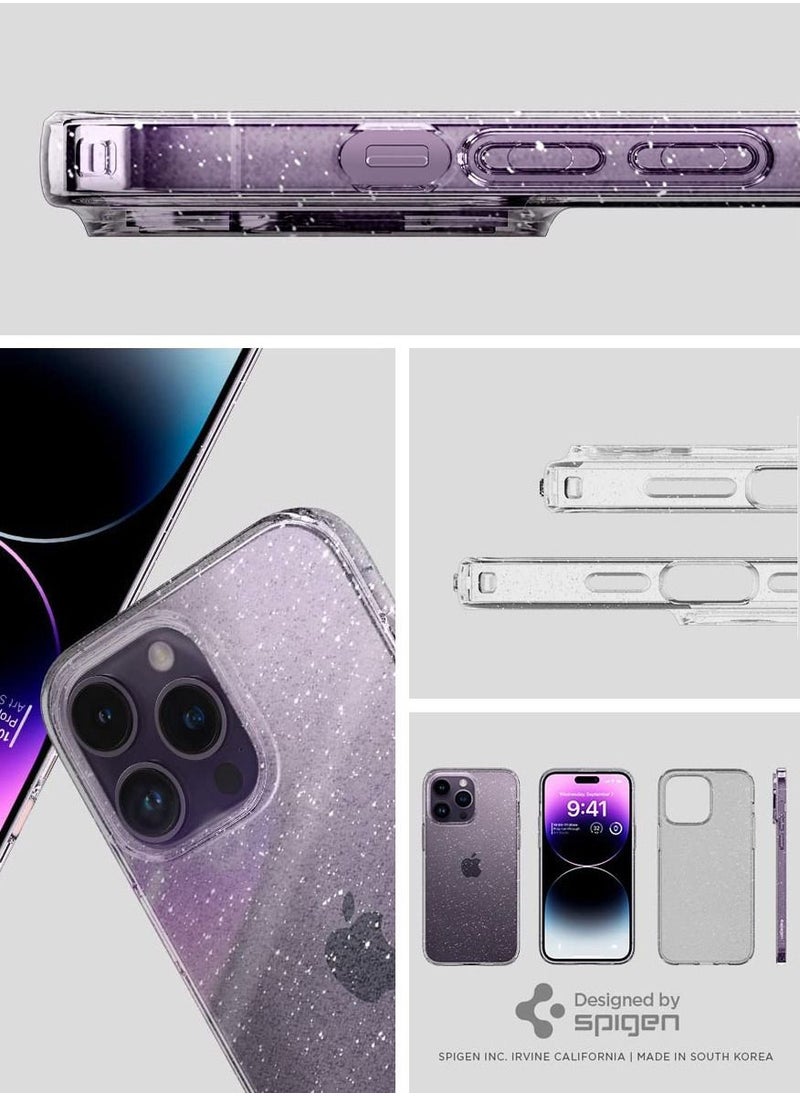 Spigen - Liquid Crystal Glitter iPhone 14 Pro Max Case Cover- Crystal Quartz - Image 1