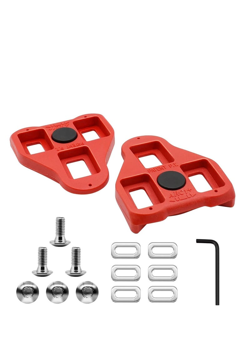 KASTWAVE Bike Cleats Compatible with Look Delta - 9 Degree Float Red Cleat Set for Peloton Indoor Cycling and Outdoor Road Cycling Designed for Women and Men Clipless Spinning and Cycle Shoes - Image 1