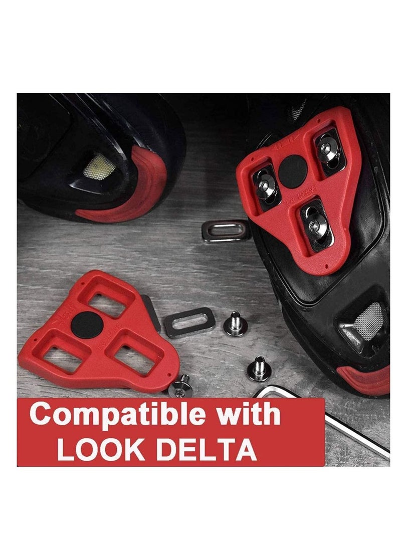 KASTWAVE Bike Cleats Compatible with Look Delta - 9 Degree Float Red Cleat Set for Peloton Indoor Cycling and Outdoor Road Cycling Designed for Women and Men Clipless Spinning and Cycle Shoes - Image 4