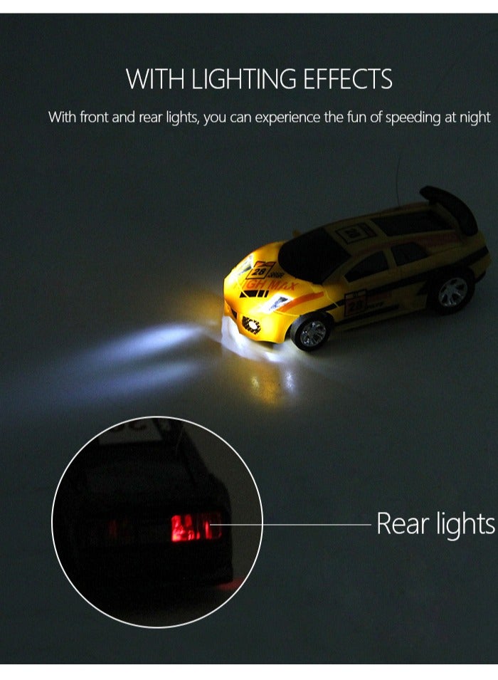 AROAQ Mini Rc Car, Remote Control Micro Racing Car,  Battery Operated Racing Sports Car,  Racing Car Toy With Lightening For Children, (Orange) - Image 2