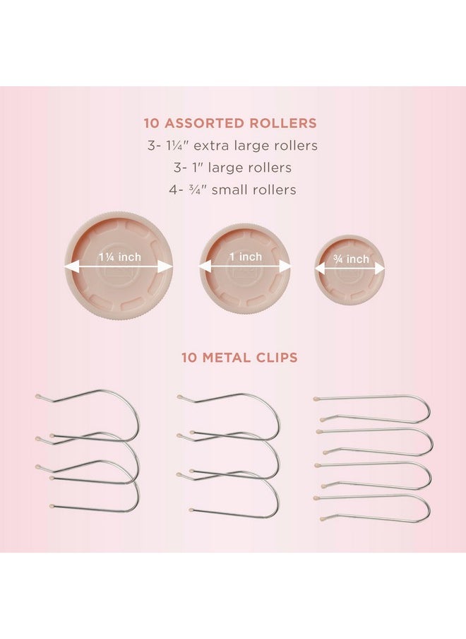 CONAIR Conair Instant Heat Compact Hot Rollers for Long, Medium, and All Hair - Hair Curler - Hair Roller Clips Included - 1 1/4-inch, 1-inch, and 3/4-inch Rollers  - Image 4