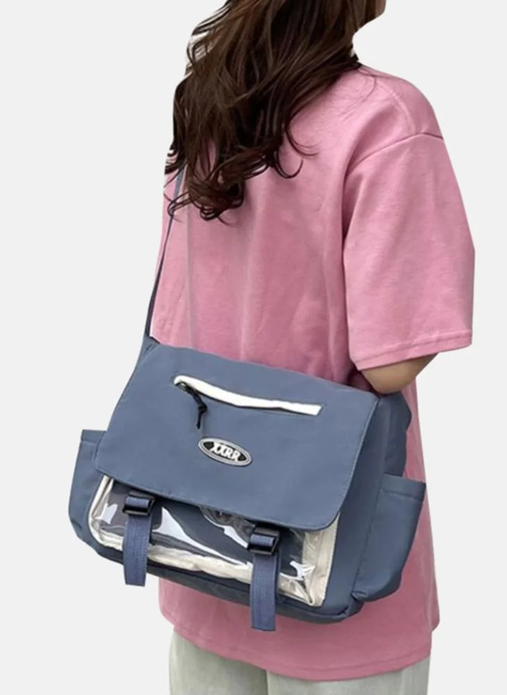 YUNIQEE Blue Plain Lifestyle Messenger Bag