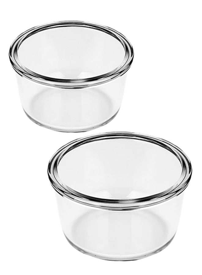 LABRIMP 2pcs High-temperature Resistant Glass Bowl for Air Fryer Baking Serving for Salad Noodles Desserts Food-grade Glass Kitchenware - Image 1