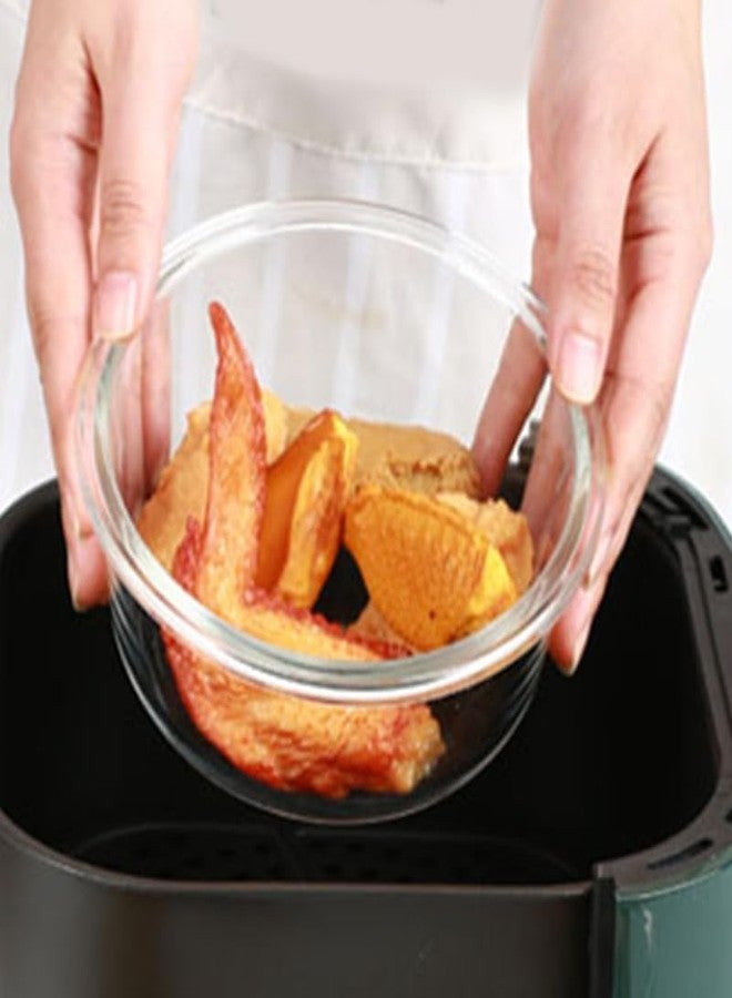LABRIMP 2pcs High-temperature Resistant Glass Bowl for Air Fryer Baking Serving for Salad Noodles Desserts Food-grade Glass Kitchenware - Image 5