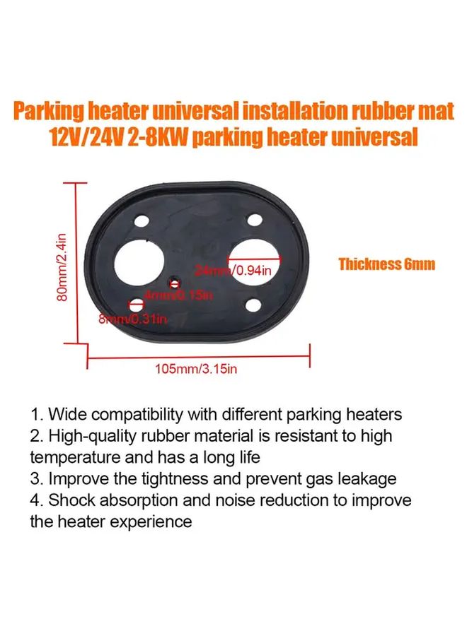 Universal Mounting Rubber Pad For 2 8kw Parking Heaters 1pc - Image 2
