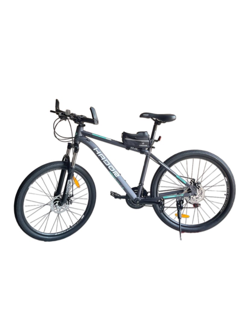HADOR Steer Aluminum Frame 21-Speed Front Assistant Bike, 26-Inch Size, black&green  - Image 4