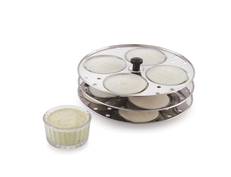 TOSAA STAINLESS STEEL IDLI 4 * 3 PLATES (12 IDLIS) COMPACT IDLI MAKER - HEALTHY COOKING, STEAM FRESH IDLIS EVERY TIME - Image 5