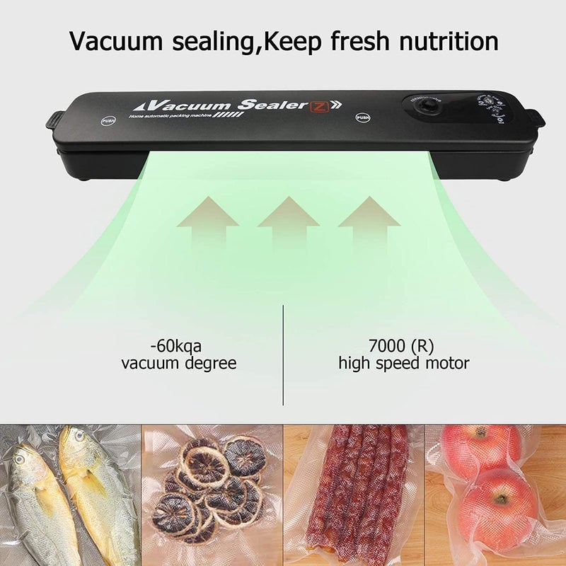 Rensom ECommerce Food Vacuum Sealer Machine with 8 Pcs Seal Bag Automatic Vacuum Air Sealing System Vacuum Pump Easy to Clean For Food Preservation And Sous Vide Cooking - Image 2