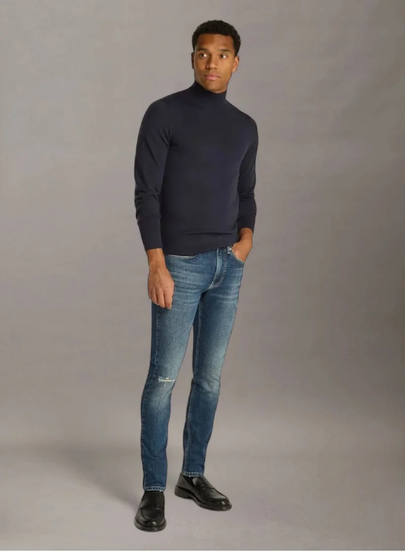 Calvin Klein Night Sky Merino Mock Neck Jumper for Men | Best Price UAE