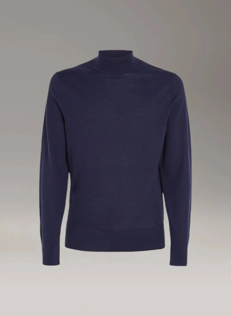 Calvin Klein Night Sky Merino Mock Neck Jumper for Men | Best Price UAE