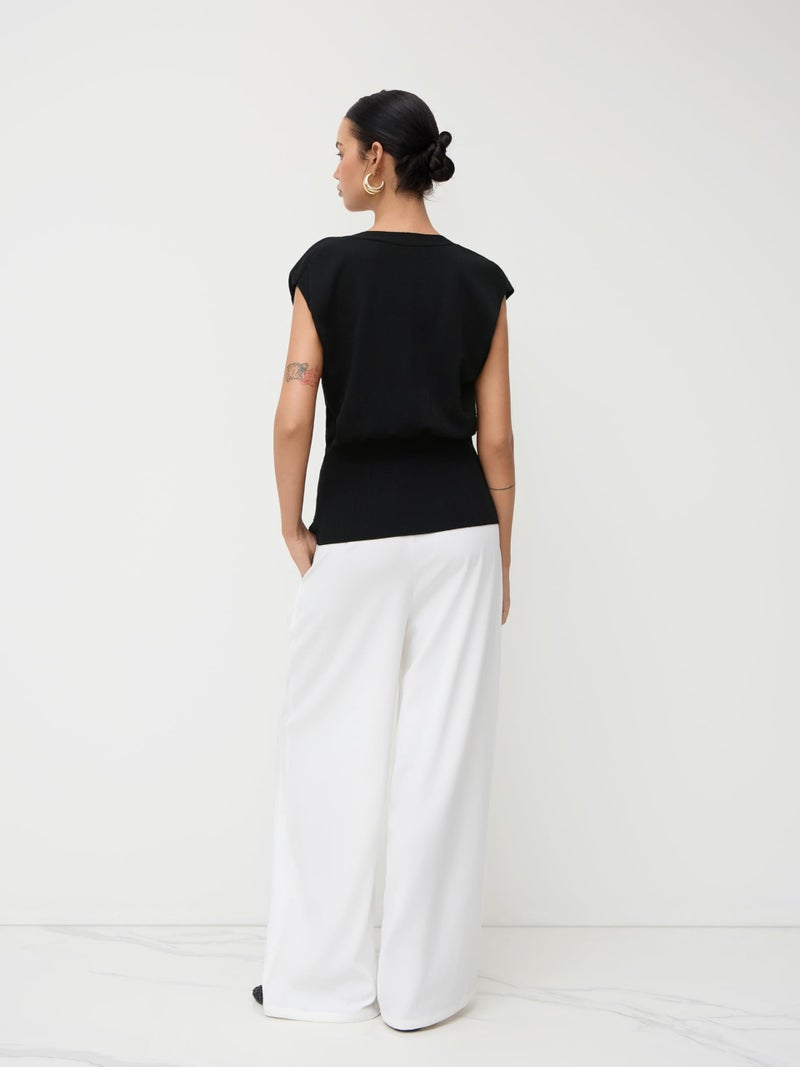 CIDER Womens Sweater Vest Deep V Neck Sleeveless Lightweight Vest Tank Tops Business Casual Trendy Outfits Black - Image 5