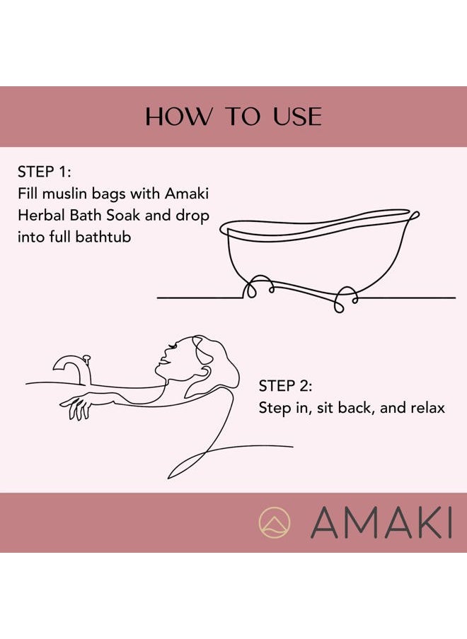 AMAKI SKINCARE Amaki Herbal Bath Soak Blend of Epsom and Dead Sea Salt Infused with Lavender Essential Oil - for Stress Relief, Reduce Sore Muscle, Skin Soothing - Luxury Gift Set of 2, 8 Ounces Jars  - Image 5