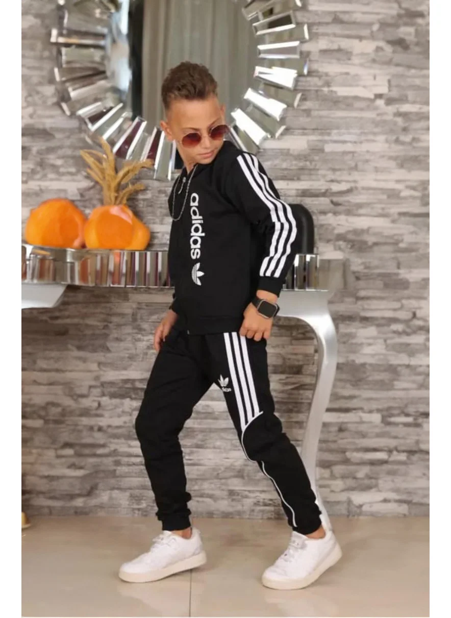 Mavi Boncuk Kids Top and Bottom Boy Tracksuit Set