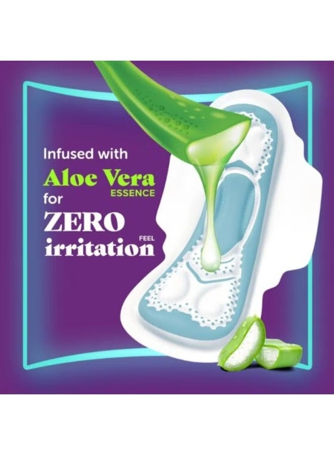 Always Always Aloe cool zero irritation feel with Aloe Vera Maxi Thick 10 Pcs  - Image 4