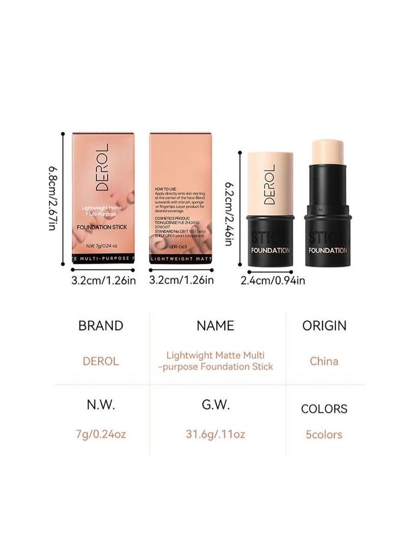 DEROL - Llightweight Matte Multi-purpose Foundation Stick - Image 1