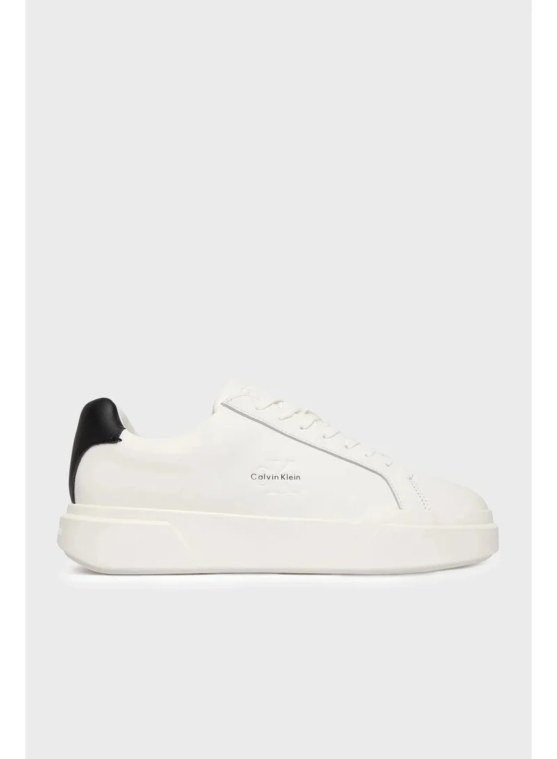 Calvin Klein Leather Durable Chunky Cupsole LaceUp Shoes