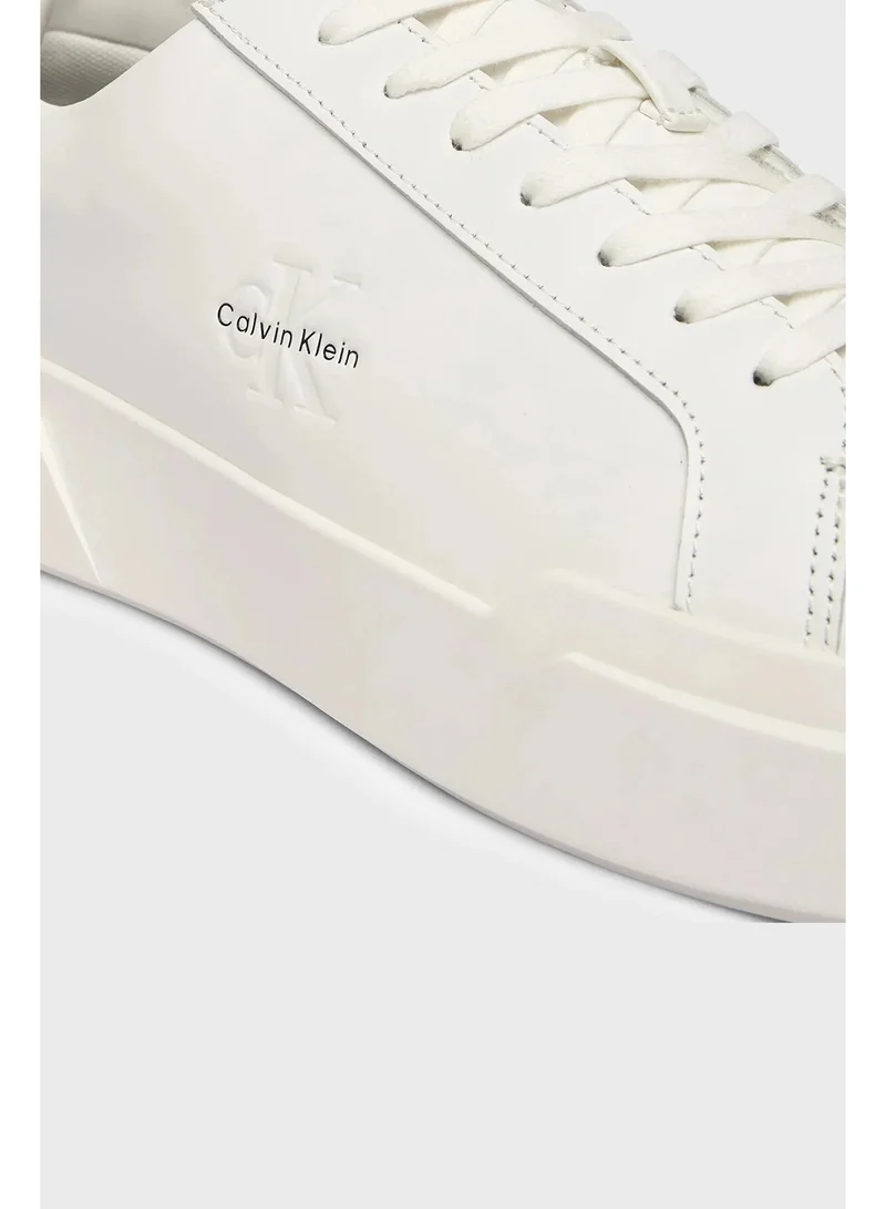Calvin Klein Leather Durable Chunky Cupsole LaceUp Shoes