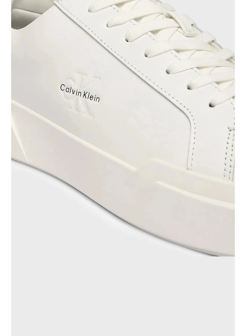 CALVIN KLEIN Leather Durable Chunky Cupsole LaceUp Shoes - Image 2