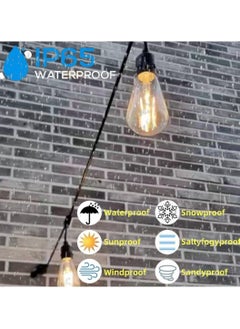 SP SUPER POWER 33FT Outdoor String Lights Commercial Great Weatherproof Strand 10 Meter 20 Hanging Sockets Decorative Lights for Outdoor Garden(10M With ST64 Clear)  - Image 4