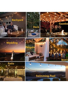 SP SUPER POWER 33FT Outdoor String Lights Commercial Great Weatherproof Strand 10 Meter 20 Hanging Sockets Decorative Lights for Outdoor Garden(10M With ST64 Clear)  - Image 5