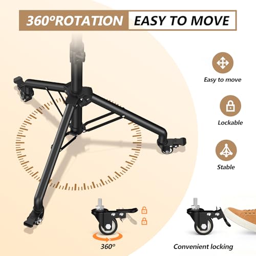 Facilife Projector Stand Tripod on Wheels, Adjustable Height 29-44 Inches, Laptop Tripod Stand Rolling, Heavy Duty Projector Tripod Metal Construction, Multifunctional for Office & Home (29-44 Inches) - Image 3