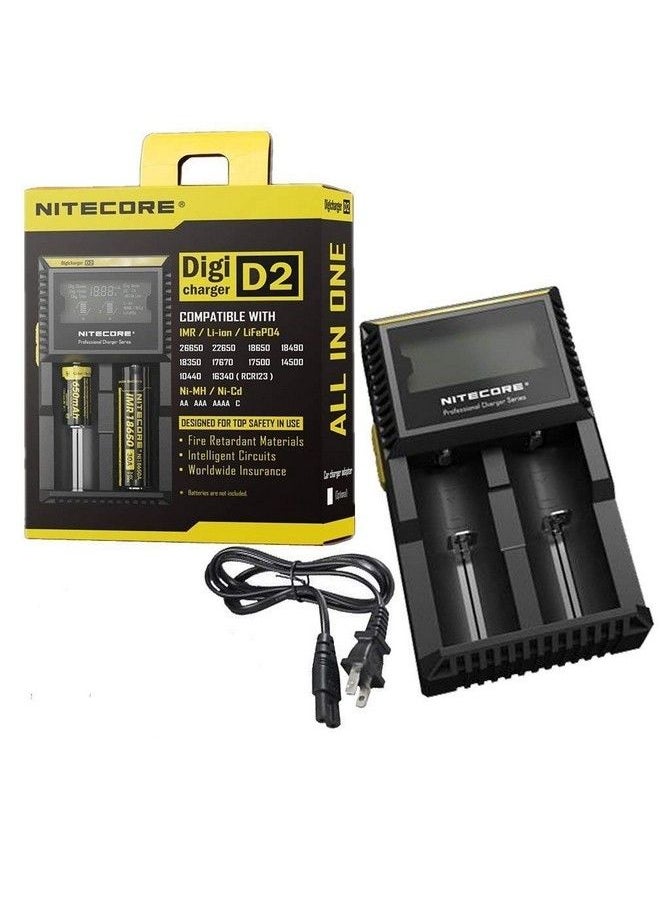 D2 Charger With Lcd Display Universal Smart Charger For Rechargeable Batteries Imr Li Ion Lifepo4 Ni Mh Ni Cd