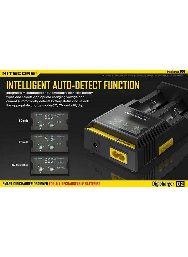 D2 Charger With Lcd Display Universal Smart Charger For Rechargeable Batteries Imr Li Ion Lifepo4 Ni Mh Ni Cd
