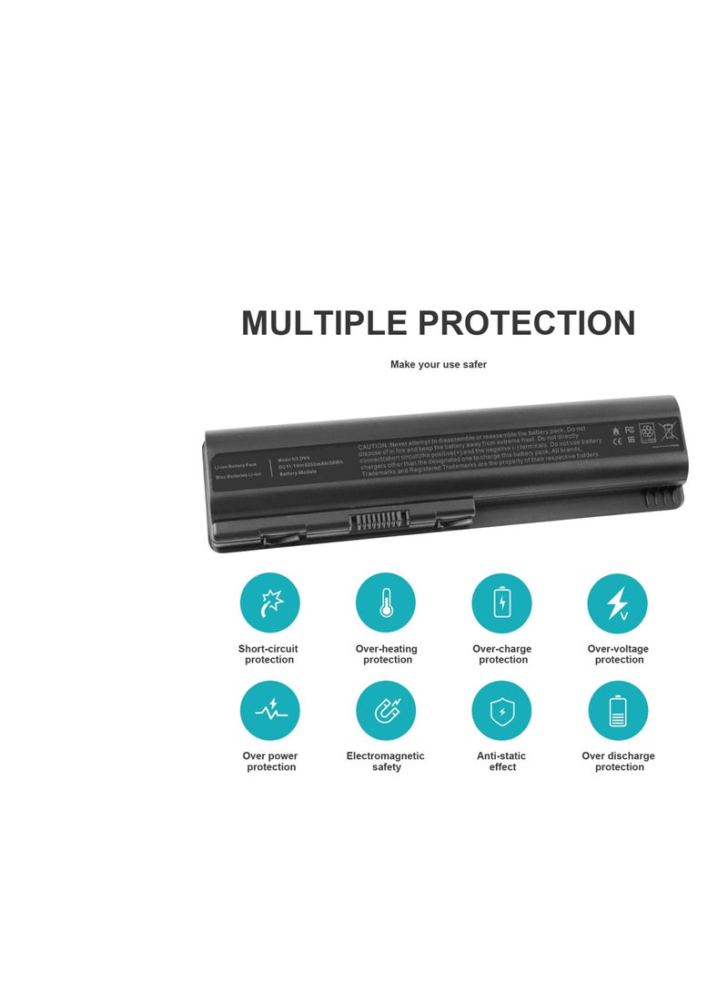 Terabyte Replacement Laptop Battery For HP Pavilion Dv4/Dv5/Dv5t/Dv6/G50/G60/G70/Hdx16 Series Black - Image 5