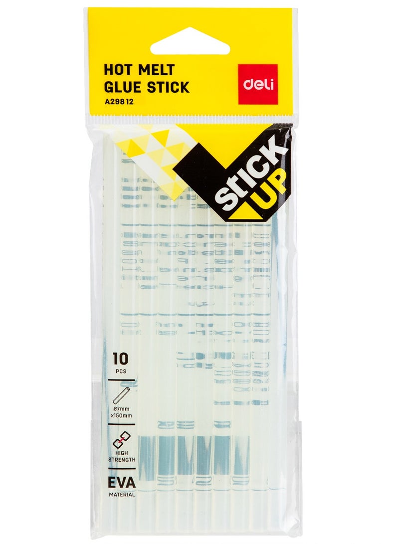 Deli EA29812 Hot Melt Glue Sticks 鈥?10 Pack EVA Adhesive Refills, 15mm x 7mm, Strong Bond, Solvent-Free, High Toughness for Crafts, Repairs & DIY. - Image 4