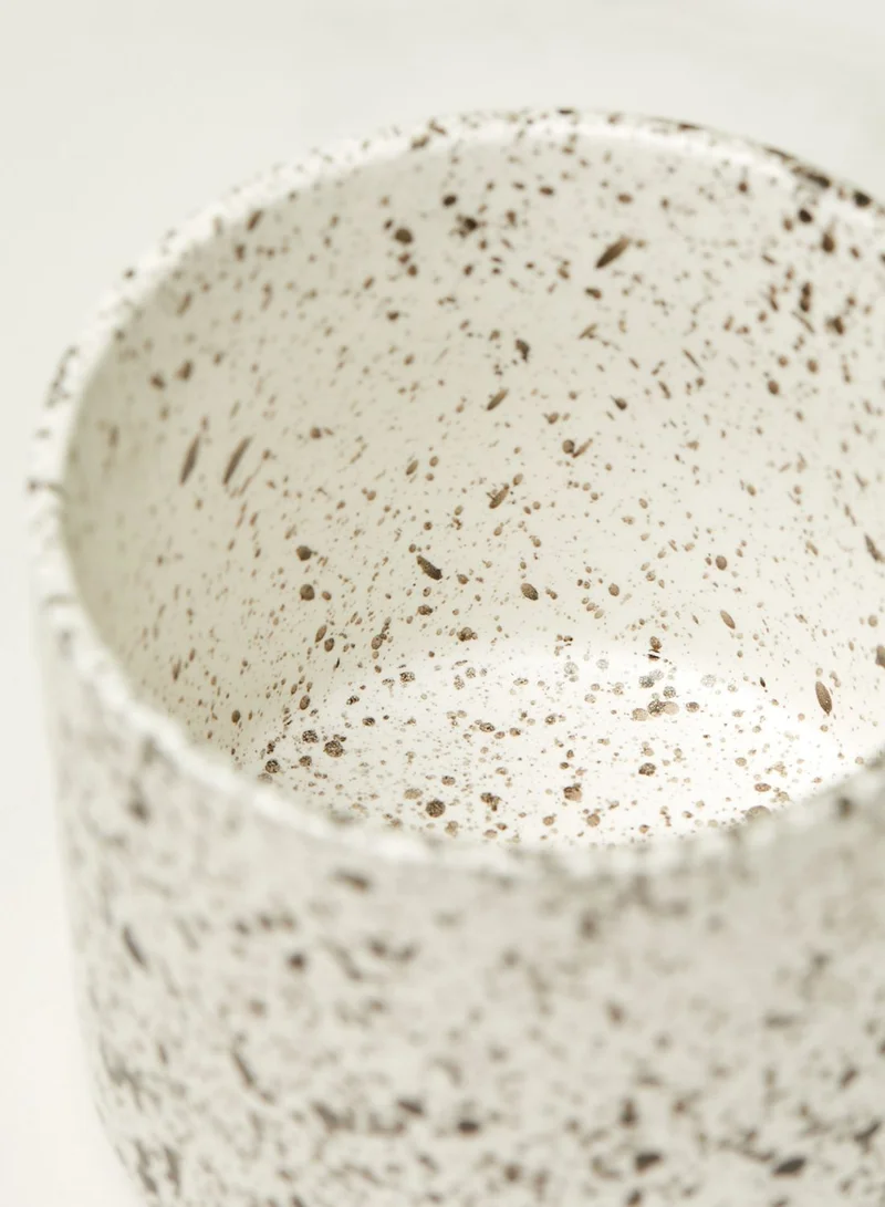 AURORA White Speckle Glaze Round Handle Mug