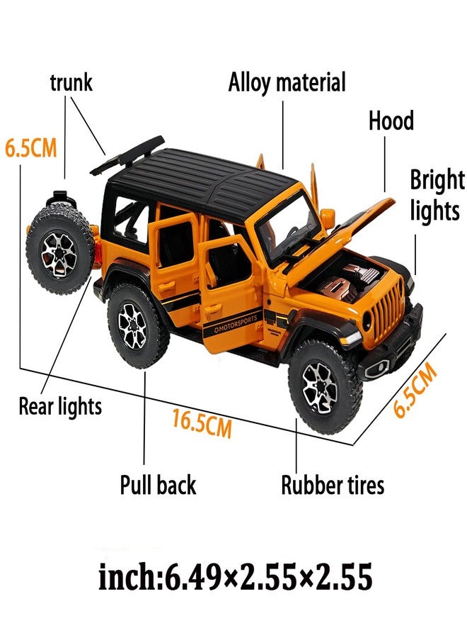 ERBADIHAGO Toy Cars 1/32 Die-cast Pull Back Collectible Model Car with Sound and Light Toy Vehicle for 3+Year Old Boys Festival Gift Orange Car - Image 4