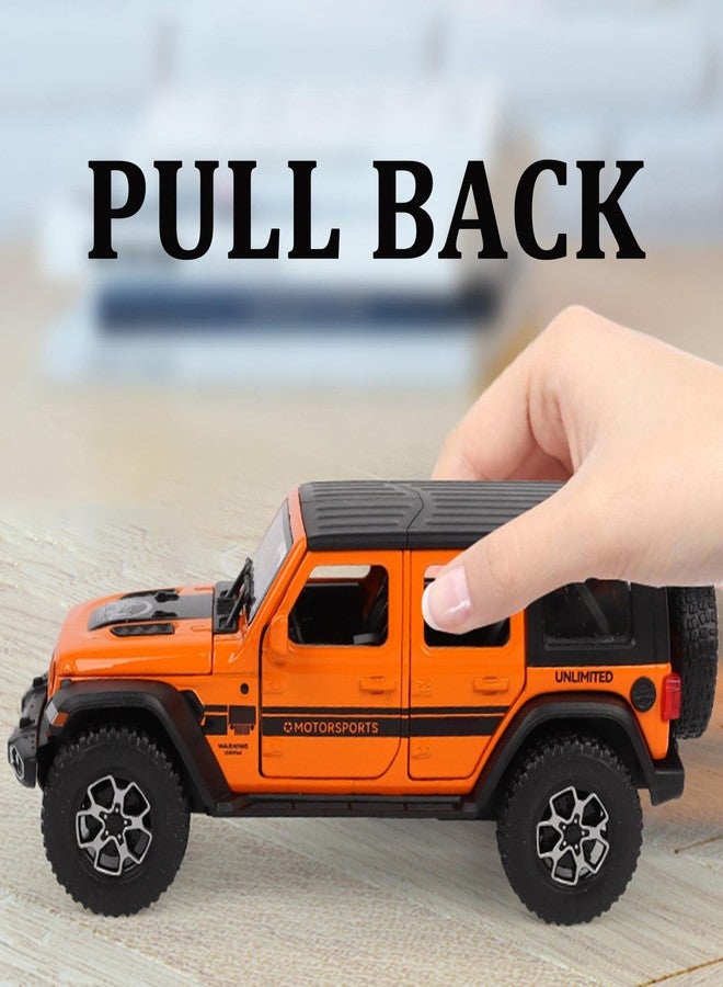 ERBADIHAGO Toy Cars 1/32 Die-cast Pull Back Collectible Model Car with Sound and Light Toy Vehicle for 3+Year Old Boys Festival Gift Orange Car - Image 3