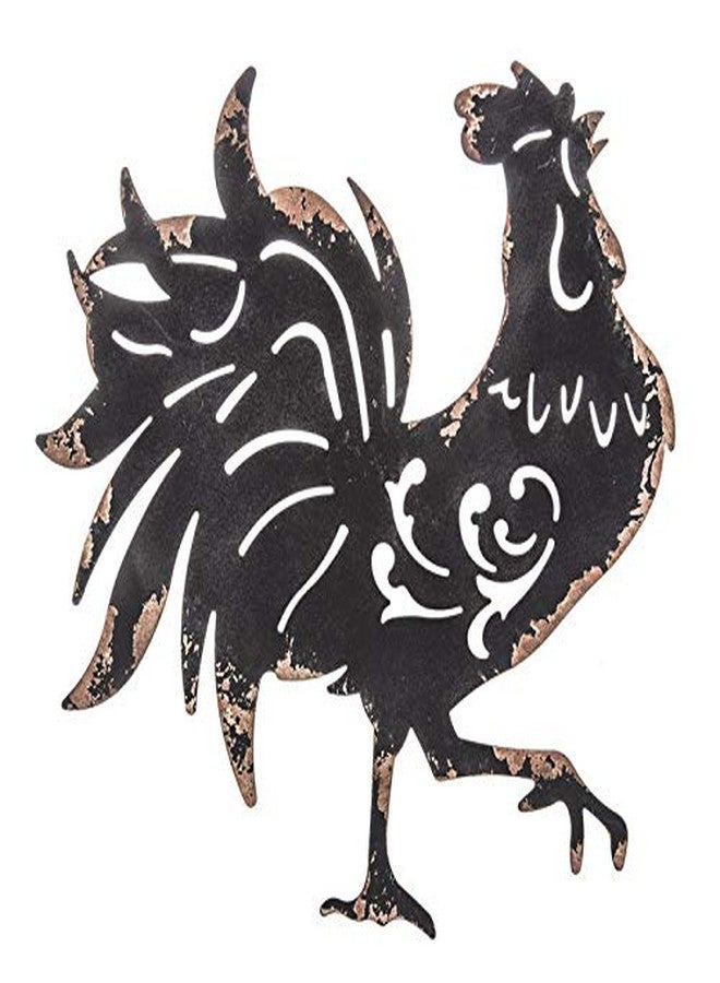 Everydecor Metal Rooster Wall Decor - Black French Rooster for Kitchen Decor and Yard Art - Hanging Farmhouse Sign for Indoor and Outdoor Use - Decorative and Lightweight - Image 1
