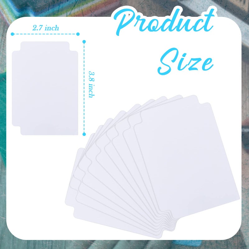 Suilung 50 Pcs Trading Card Dividers Plastic Divider Cards for Storage Boxes Separator Organizer Pages Compatible with MTG Sports Games Supplies Standard Vertical 69 x 97 mm - Image 2