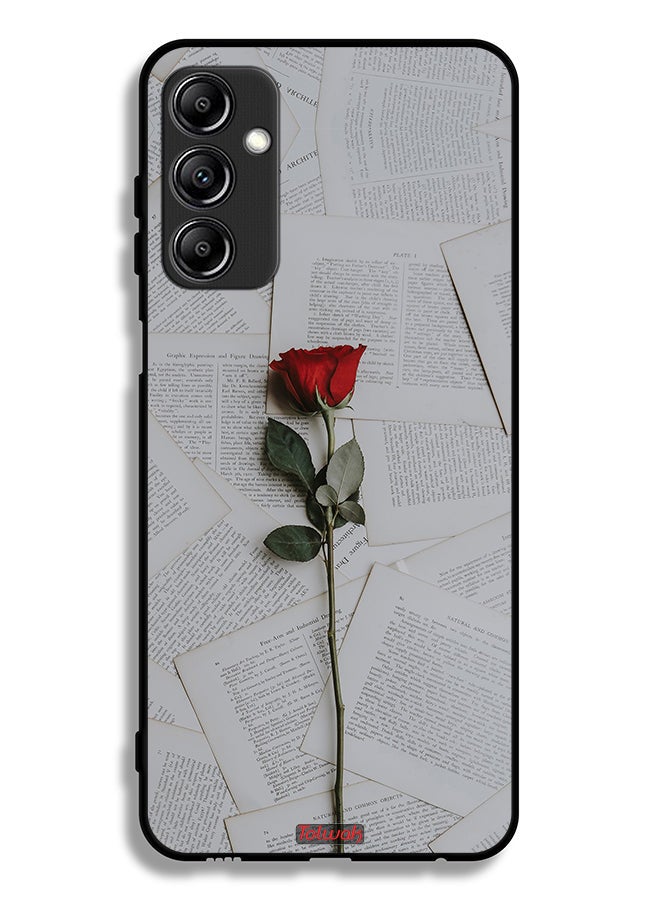 Tolwak Samsung Galaxy A24 4G Protective Case Cover Rose On Papers - Image 1