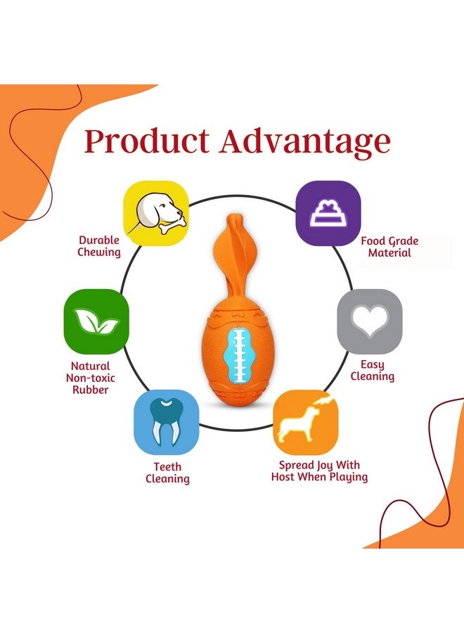 لعبة صرير للكلاب مصنوعة من مادة اللاتكس الطبيعي - (لعبة سكيتل) للكلاب الصغيرة والمتوسطة | لعبة مطاطية لتنظيف الأسنان وتدليك اللثة، ألعاب كلاب قوية - Image 5