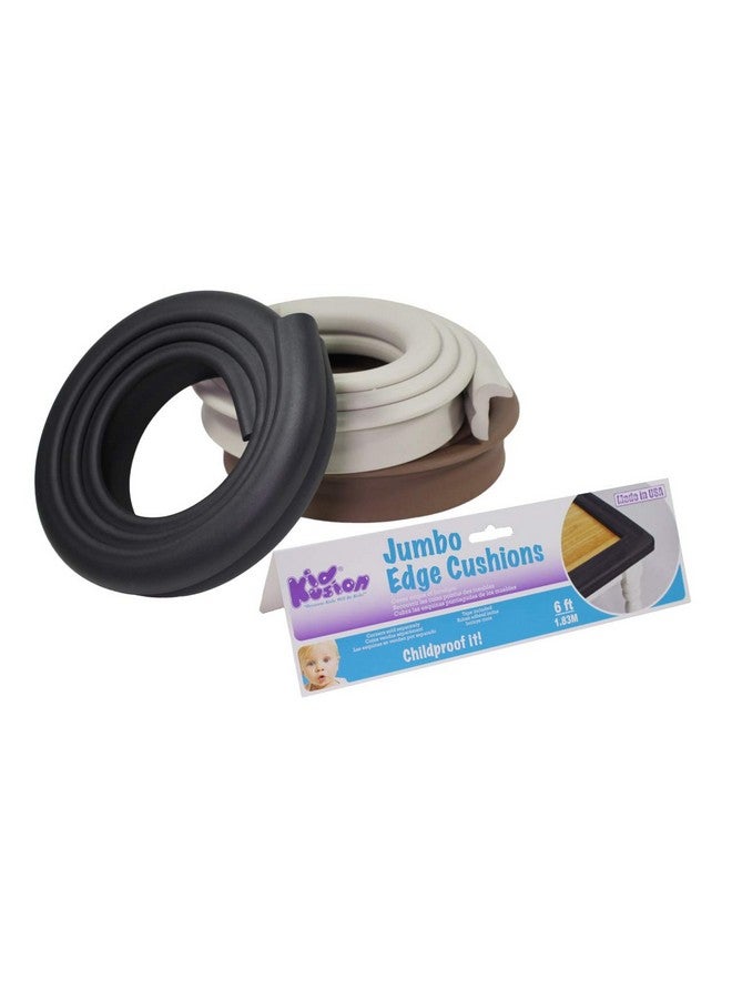 Kidkusion Jumbo Edge Cushion | Taupe | 6ft | Made in The USA - Image 2