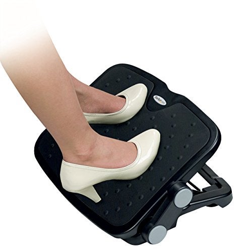 StarTech.com Under Desk Foot Rest - 18in x 14in - Adjustable Height and Angle - Foot Stool - Footrest for Desk - Office Foot Rest , TAA (FTRST1) - Image 2