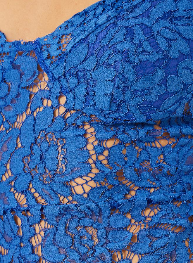 Closet All Over Crochet Lace Side Split Slip Dress - Image 3