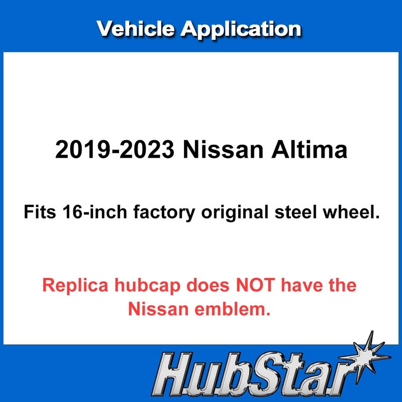 HubStar 16-Inch Premium Replica Hubcap for Nissan Altima 2019-2023 - Silver Black - Image 5