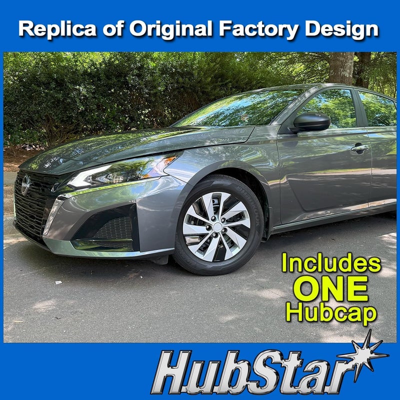 HubStar 16-Inch Premium Replica Hubcap for Nissan Altima 2019-2023 - Silver Black - Image 2