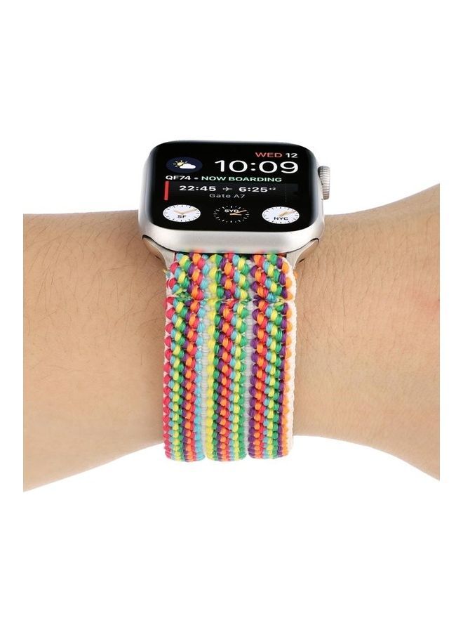 NIBEMINENT Replacement Watchband For Apple Watch Series 7 45mm/6 & SE 5 4 44mm/3 2 1 42mm Multicolour - Image 4