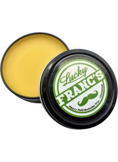 Lucky Franc's Lucky Franc's Unscented Mustache Wax for Men. Strong Frim Hold Stache Wax For Men's Grooming. All Natural Scent Free Formula With Beeswax And Coconut Oil. USA Made Mustache Styling Wax 2 Ounces 