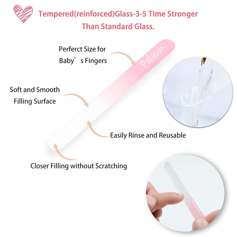 Pafason Baby Safety Nail Clipper Cutter Trimmer with Nail Catcher and Baby Glass Nail File, Czech Float Glass, Stainless Steel Ideal Gift for Young Children Infant, Newborns Toddlers - Image 2