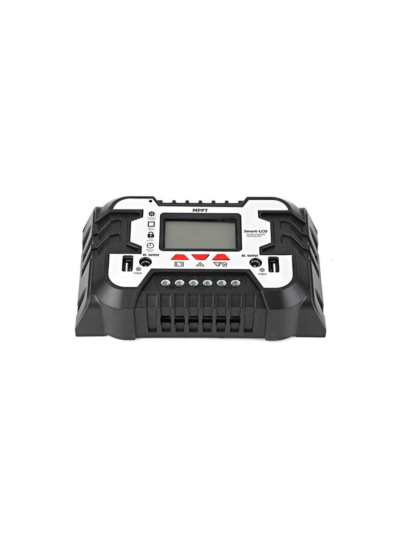 Solar Charge Controller, MPPT Dual USB LCD Display 2.4A 12V24V IP32 Waterproof(50A)
