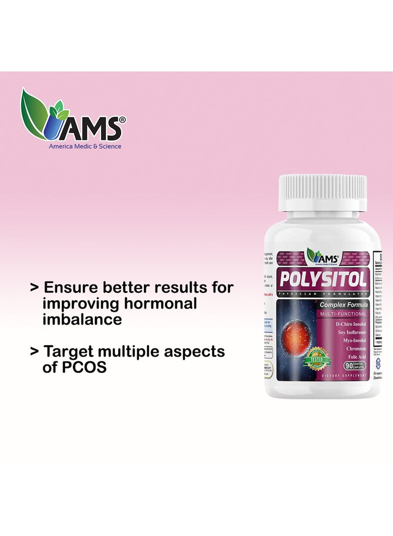 AMS Polysitol Caplet, Fertility Supplement For Women, Pack Of 90'S - Image 3
